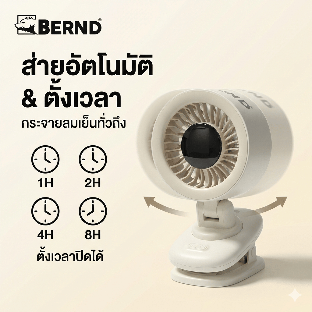 พัดลมพกพาอเนกประสงค์แบบ 3-IN-1 BERND 119X141X212.5 มม. สีครีม_2